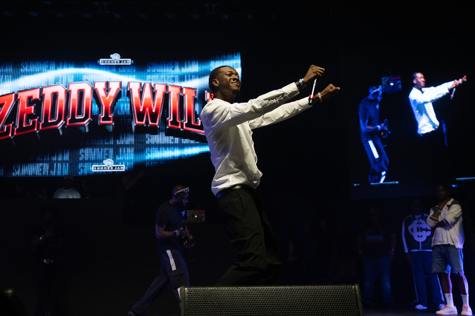 Zeddy Will hyping the crowd