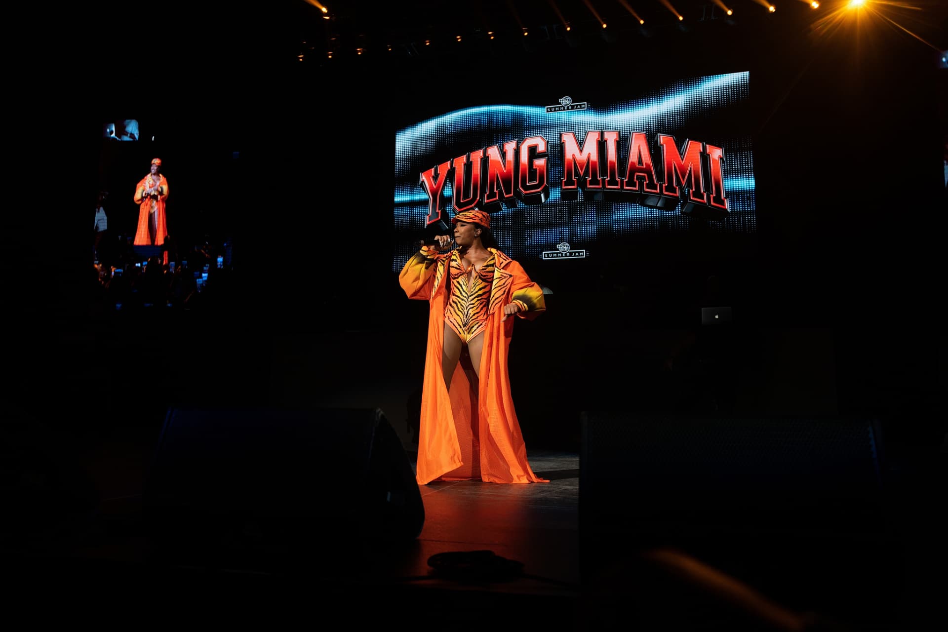 Yung Miami commanding the crowd